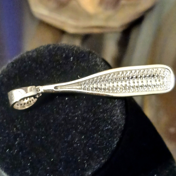 SP 925 Sterling Silver Baseball bat Necklace Pendant - Picture 4 of 5